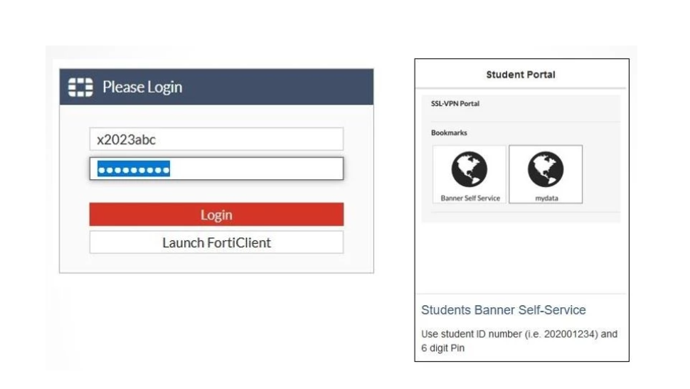 image of how to log into banner