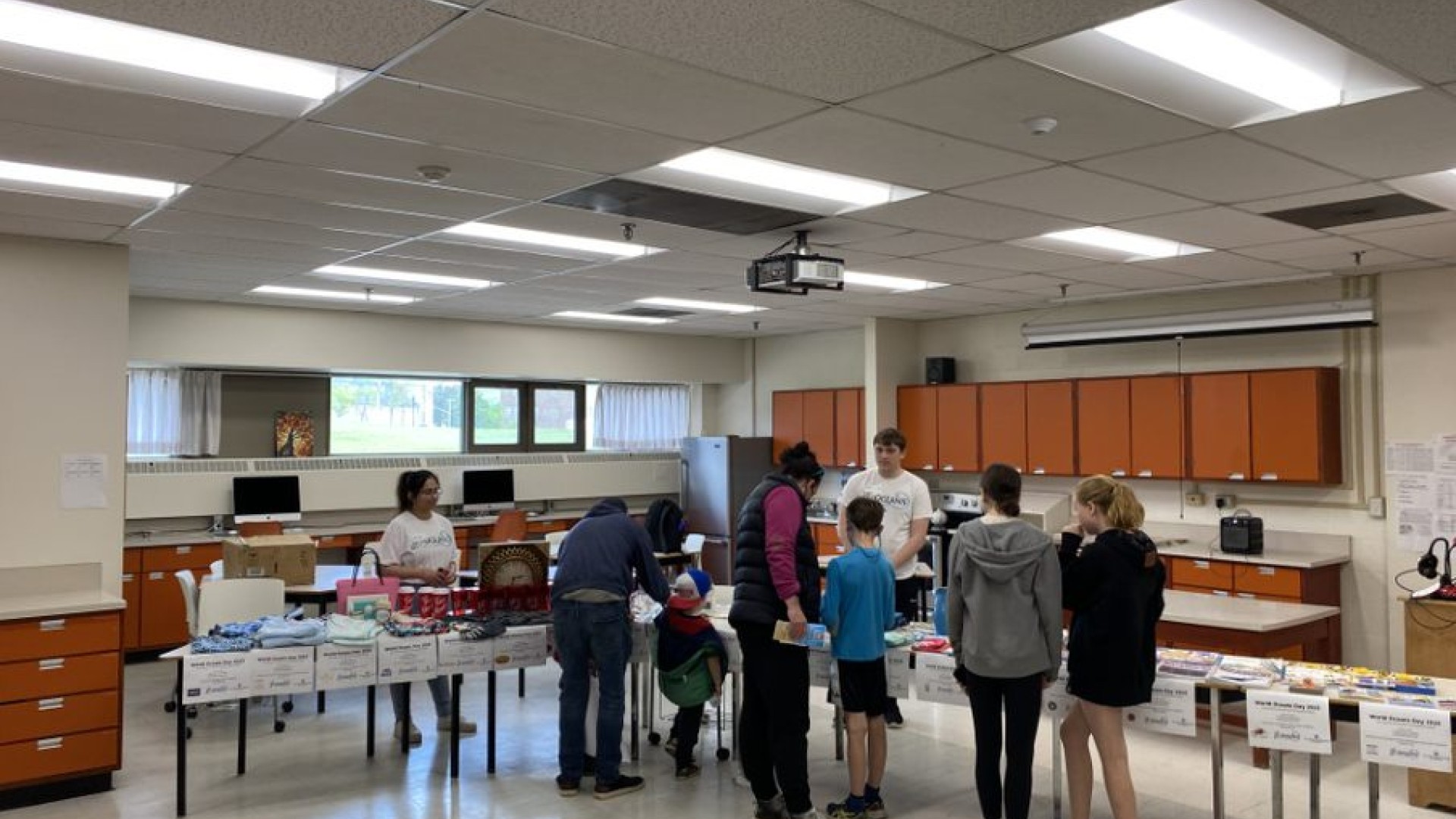 Tables holding prizes