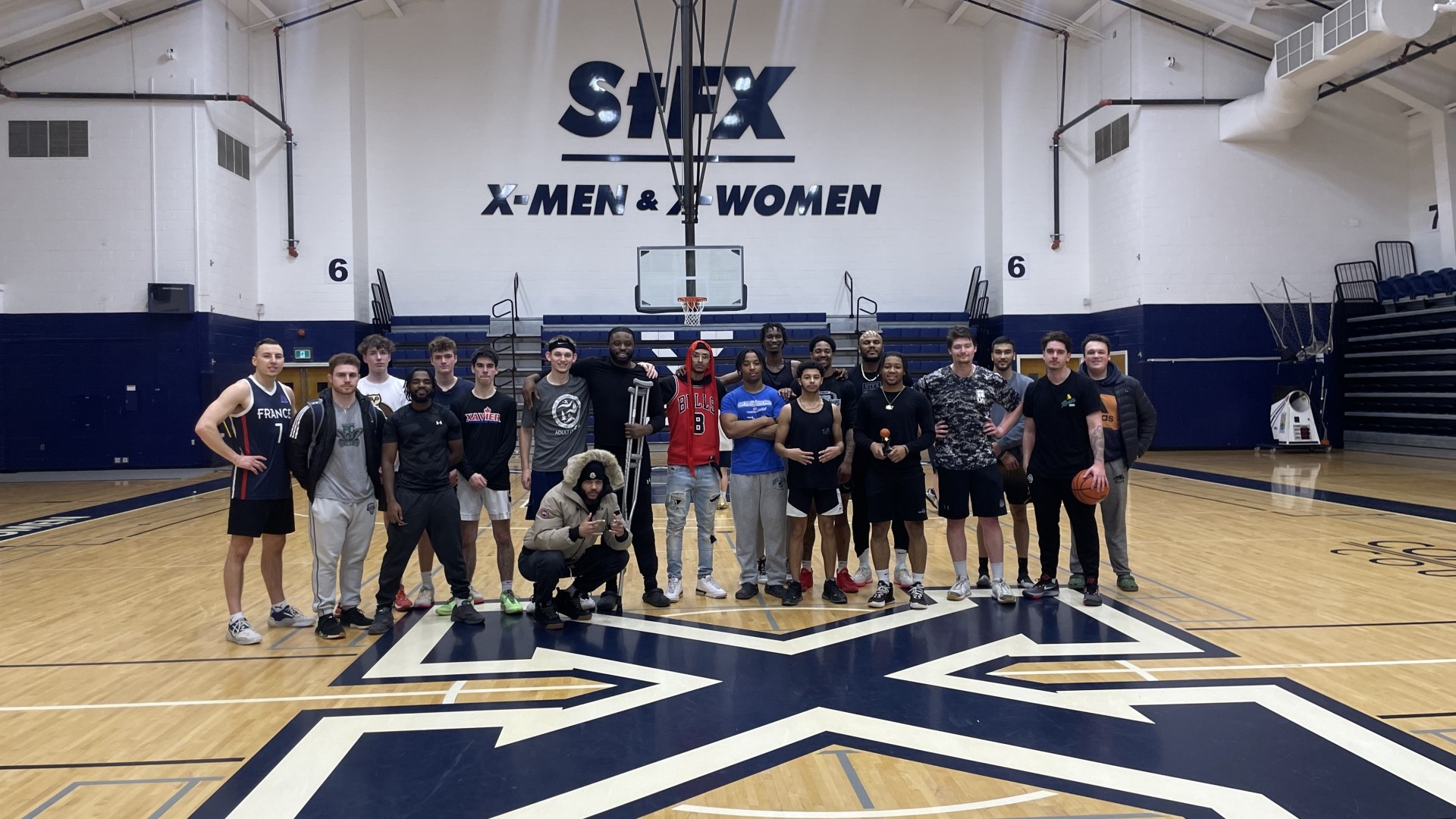 Students on the StFX court