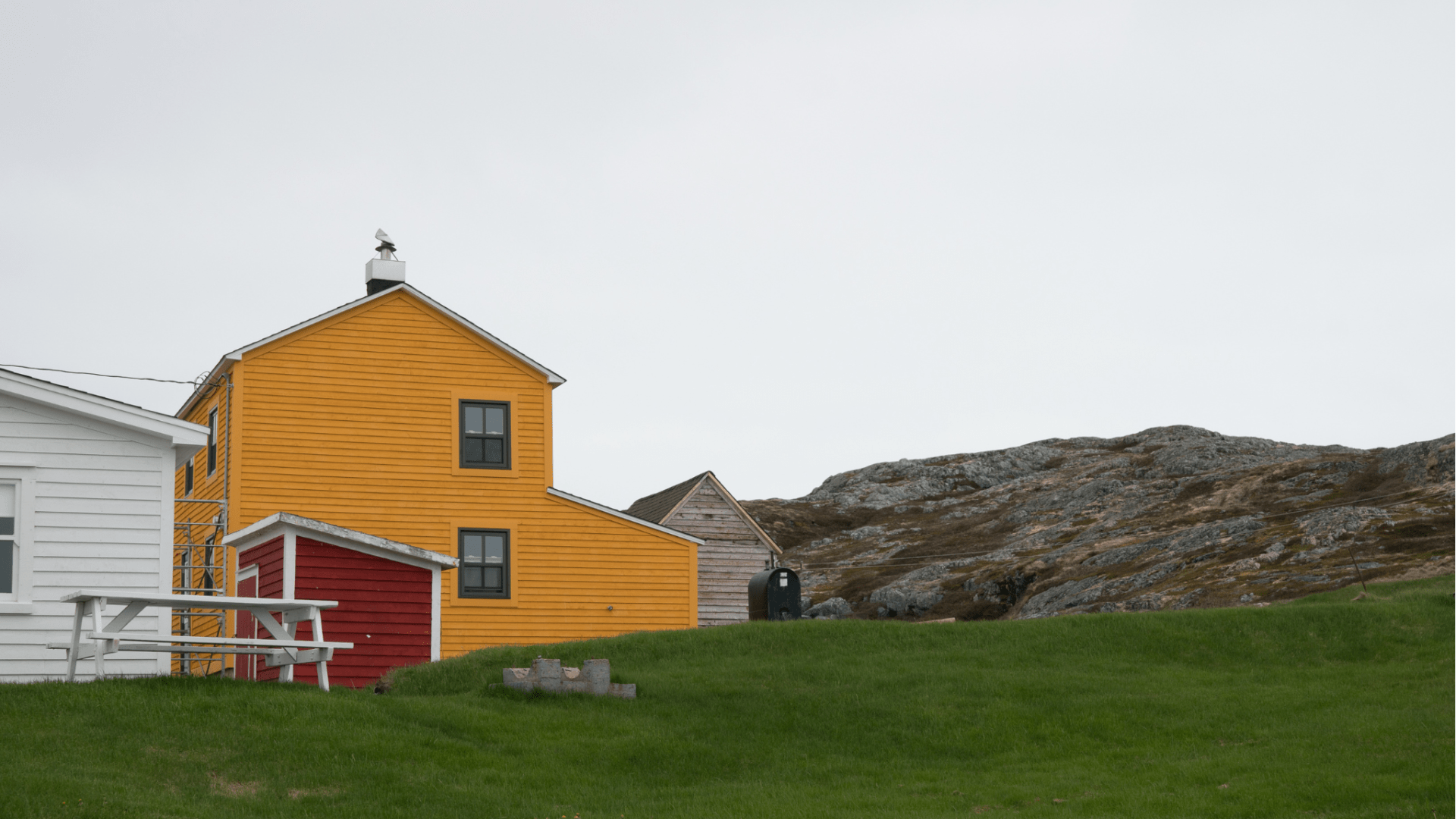 Yellow house on Fogo Island