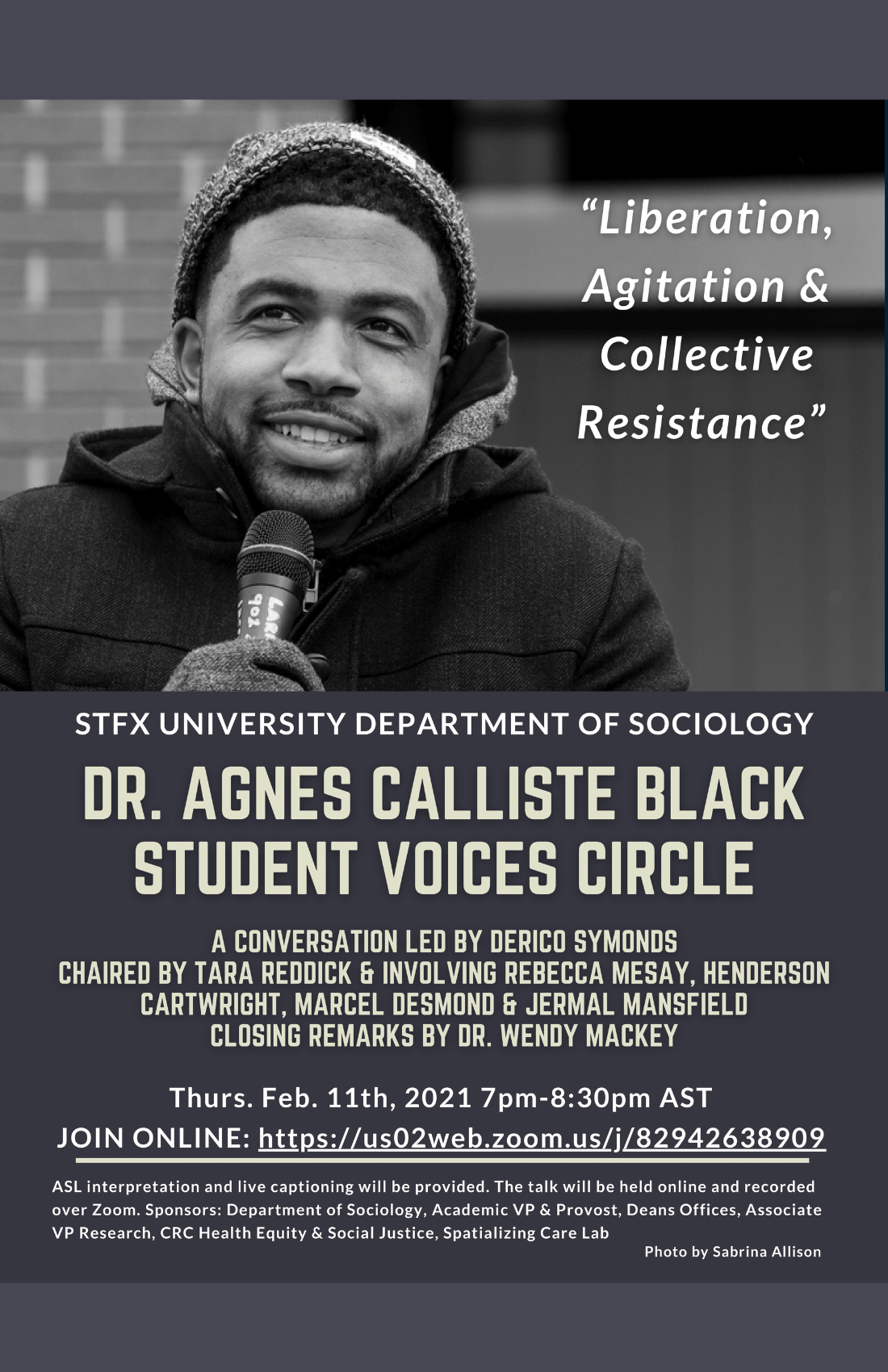 2021 Calliste Black Student Voices Circle Poster