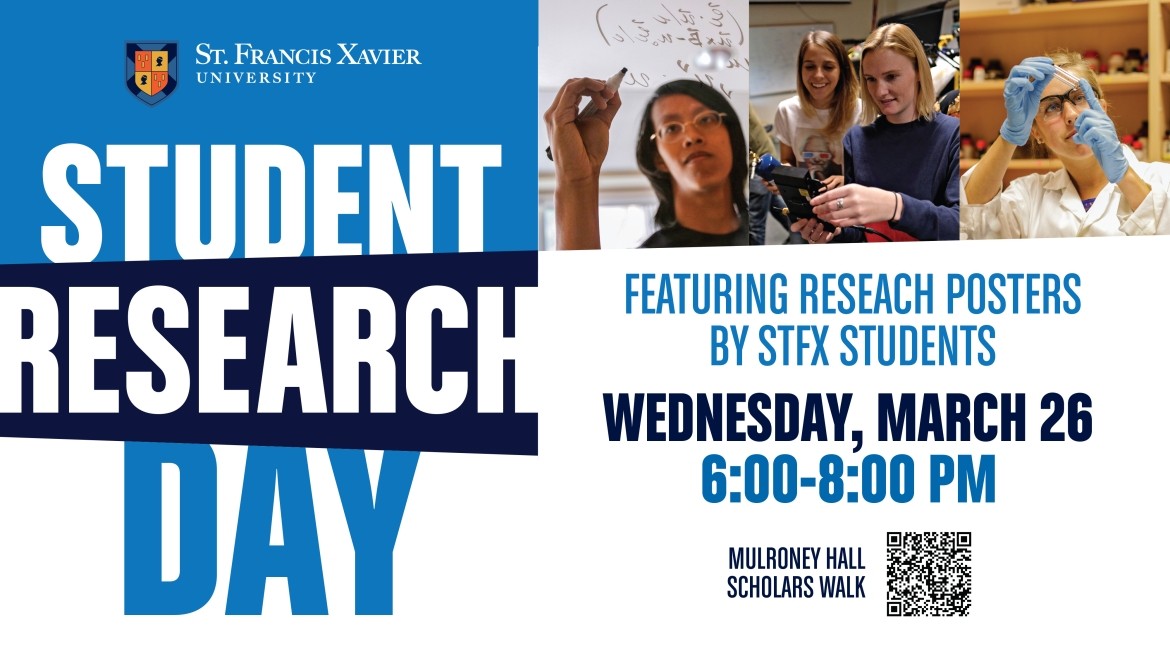 2025 StFX Student Research Day graphic