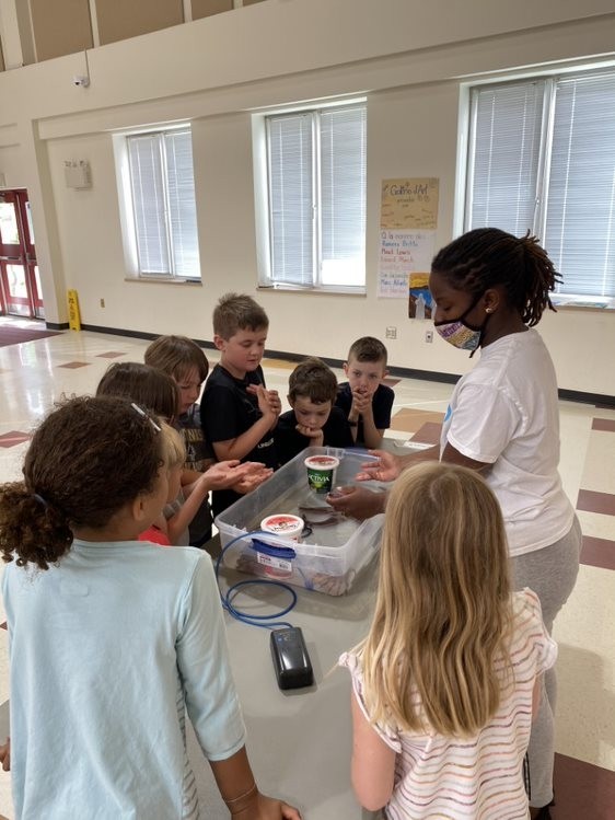 Students and Teacher at the Lab