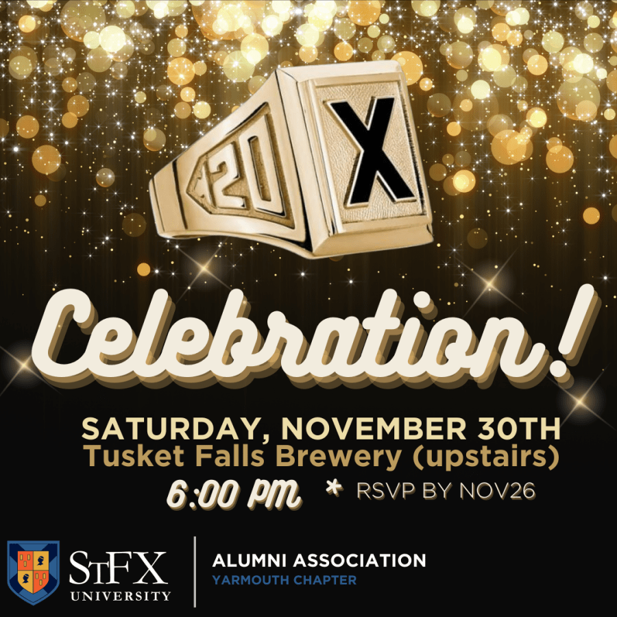 Promotional graphic for Yarmouth StFX Day Celebration