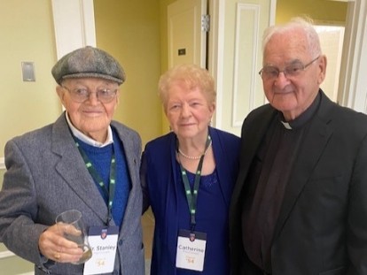Fr Stanley MacDonald '54, Cathy MacDonald '54 (Ancaster, Ontario, Fr Norman MacPhee '54 (Glace Bay, NS)