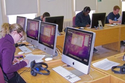 students working on computers
